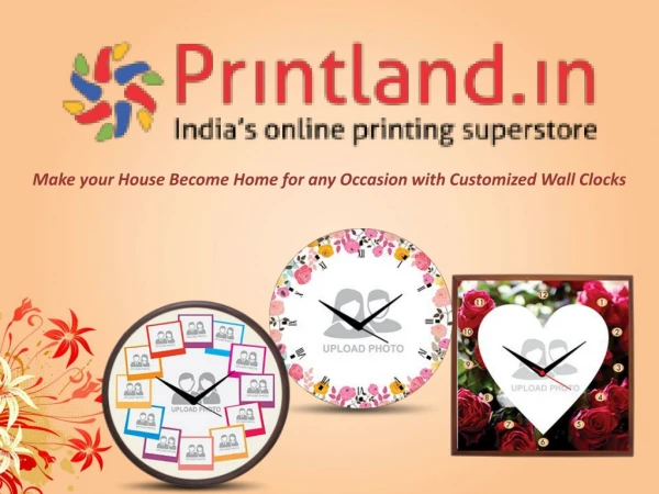 Get wall clocks online with custom printing in India