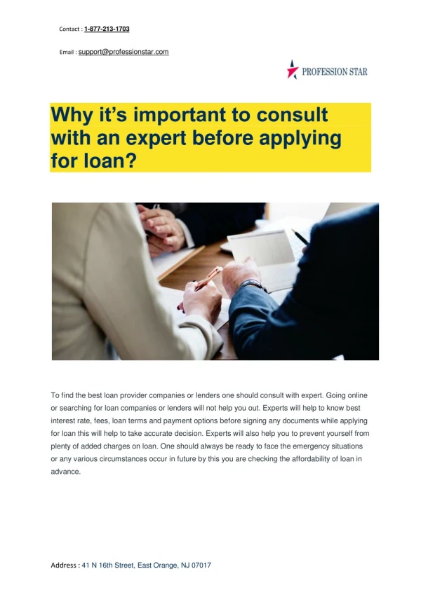 Personal Loan solutions for Bad Credit in New Jersey and Virginia|Professionstar Let the star guide you