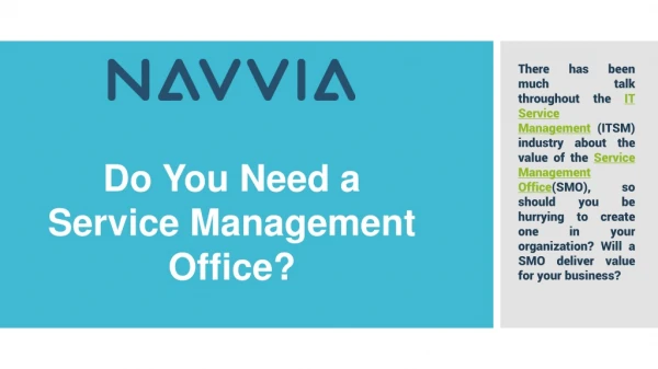 Do You Need a Service Management Office?