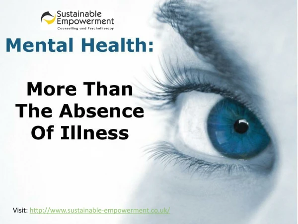 Mental Health Illness Counsellor in West London - Sustainable Empowerment UK.