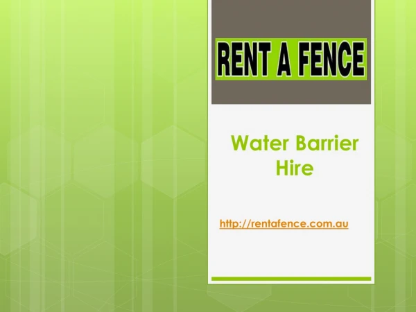 Water Barrier Hire