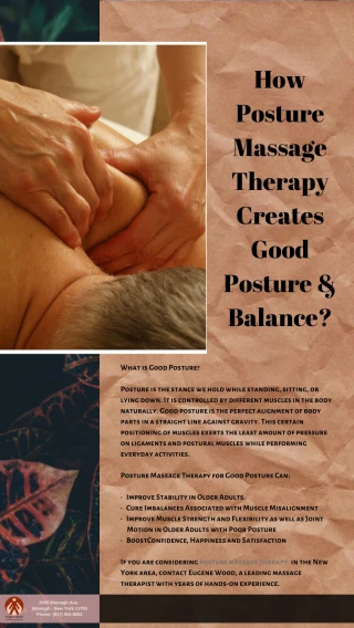 How Posture Massage Therapy Creates Good Posture & Balance? - slide 1