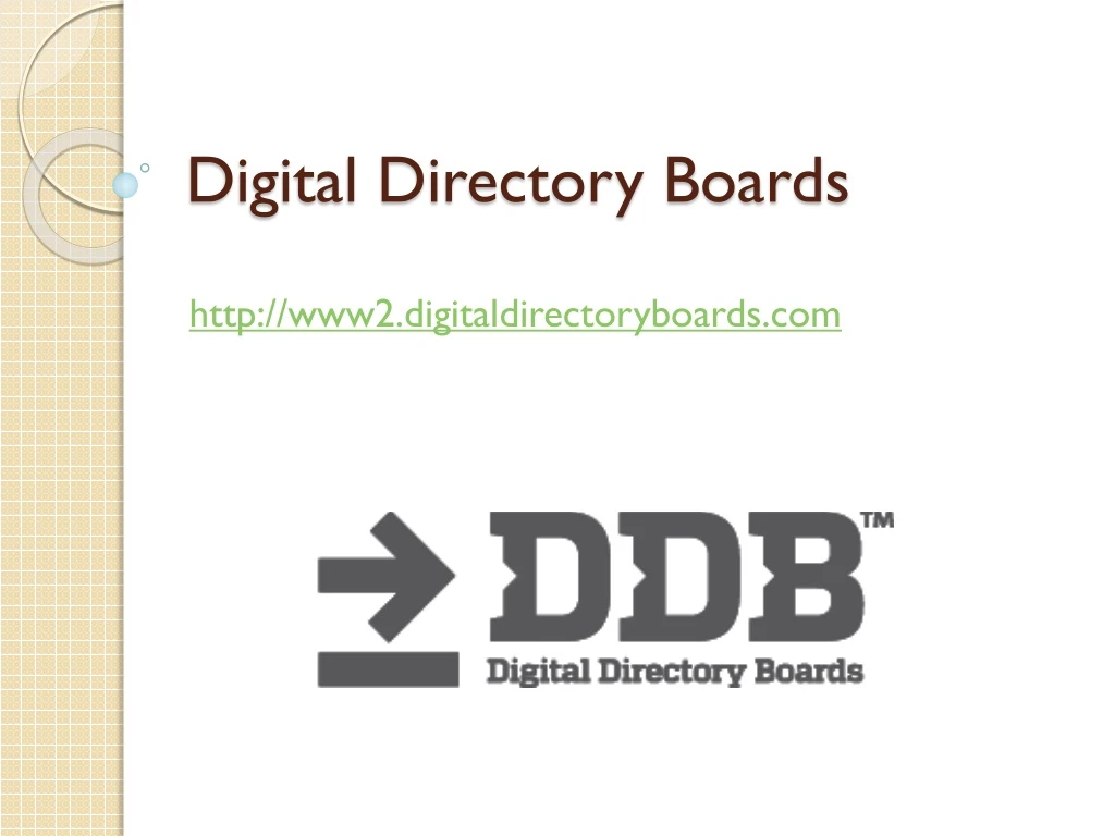 d igital directory boards