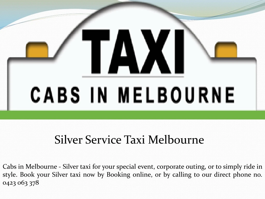 silver service taxi melbourne