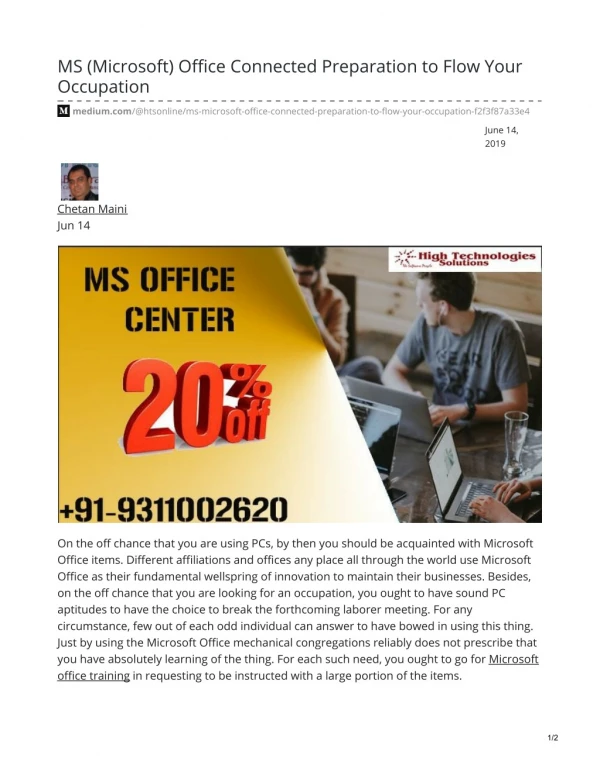 Learn ms office course in Delhi
