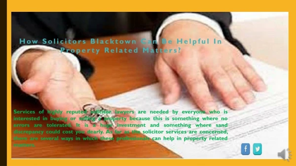 How Solicitors Blacktown Can Be Helpful In Property Related Matters?