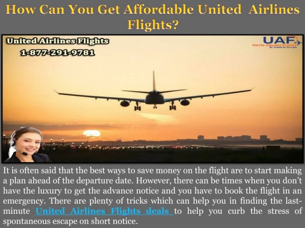 How Can You Get Affordable United Airlines Flights?