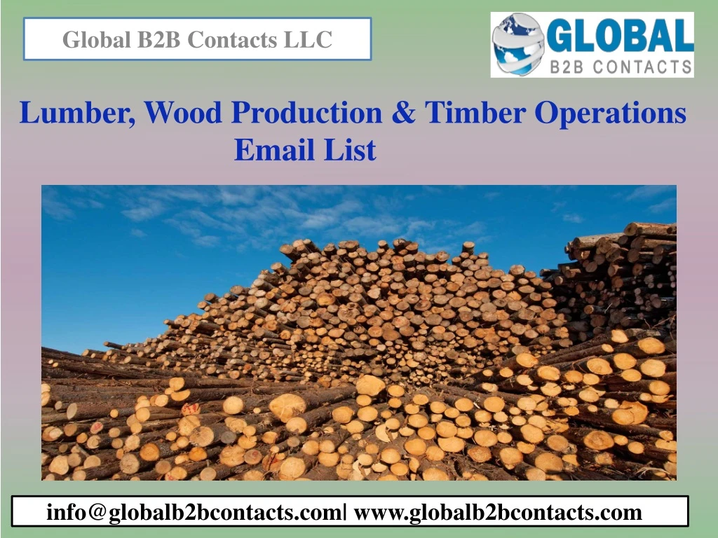 lumber wood production timber operations email list