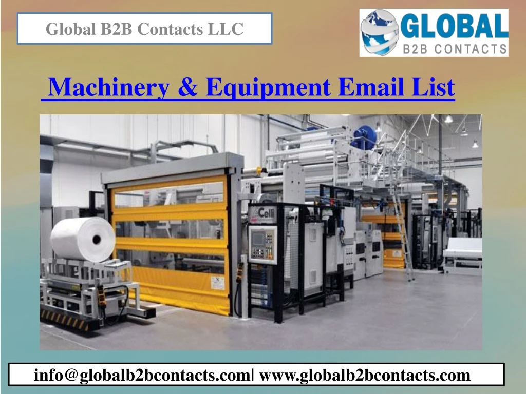 machinery equipment email list