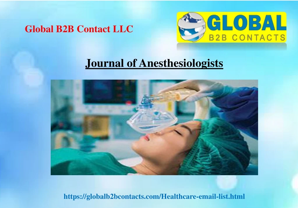 journal of anesthesiologists
