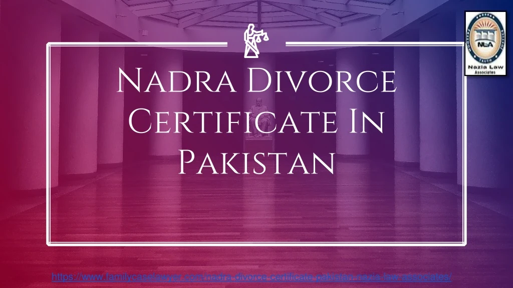 nadra divorce certificate in pakistan
