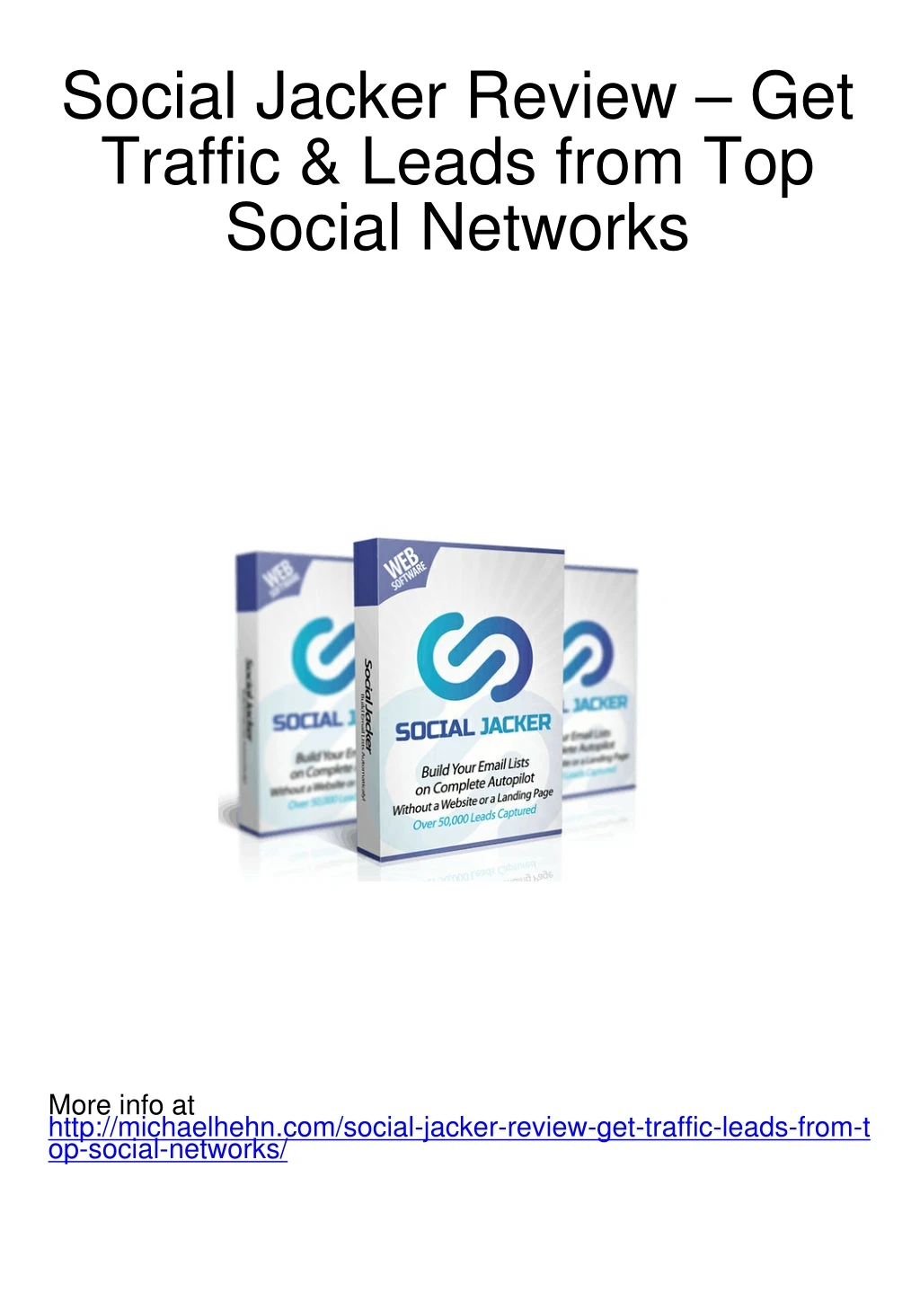 social jacker review get traffic leads from