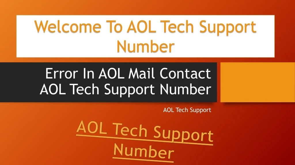 error in aol mail contact aol tech support number