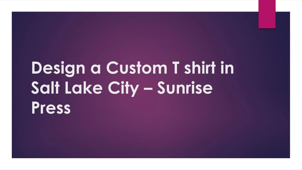 design a custom t shirt in salt lake city sunrise