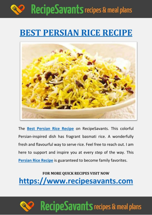 Best Persian Rice Recipe