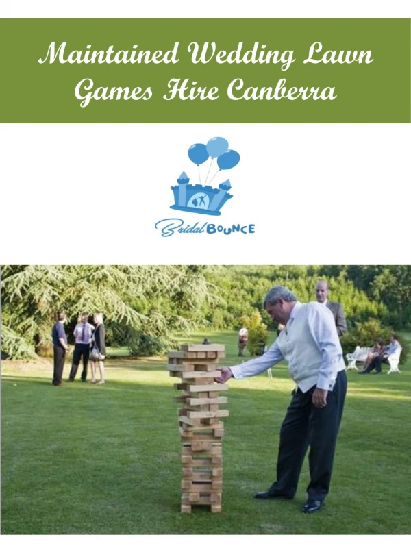 Maintained Wedding Lawn Games Hire Canberra
