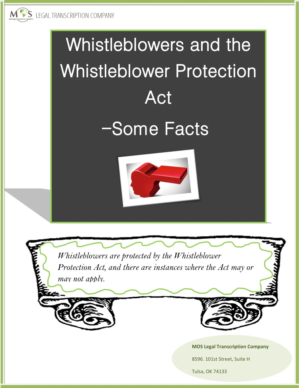 whistleblowers and the whistleblowers