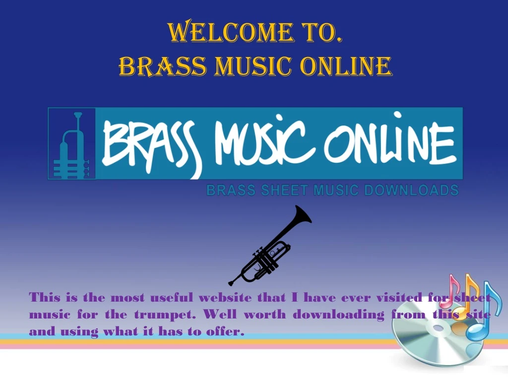 welcome to brass music online