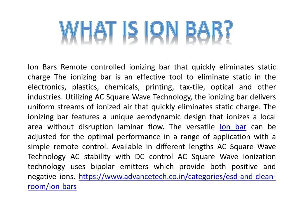 what is ion bar