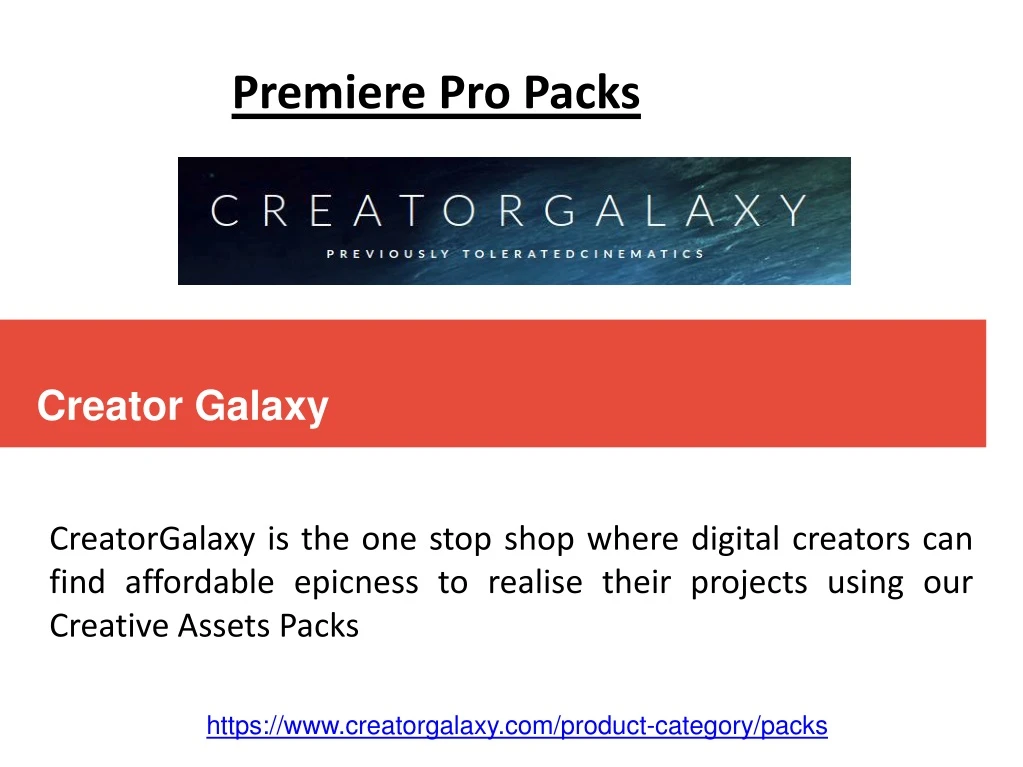 premiere pro packs