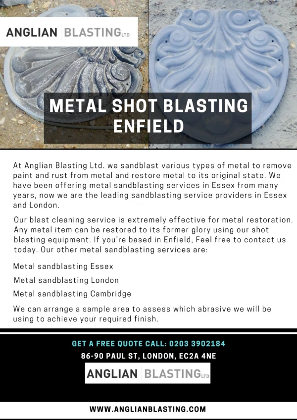 Metal Shot Blasting Enfield, London