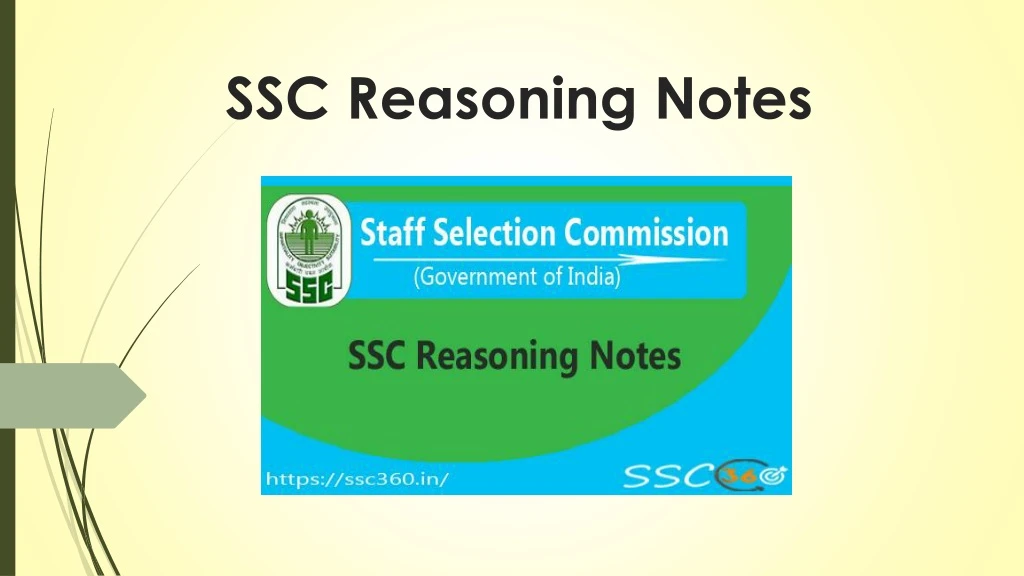 ssc reasoning notes