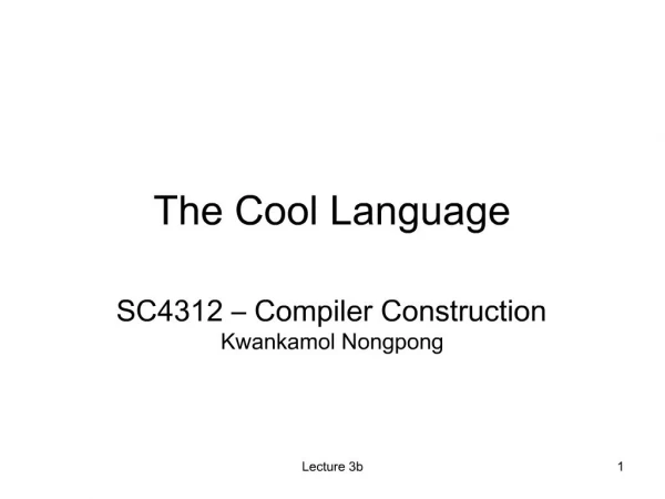 The Cool Language