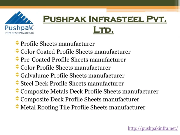 Profile Sheets manufacturer | Color Coated Profile Sheets manufacturer| Pre-Coated Profile Sheets manufacturer in pune,