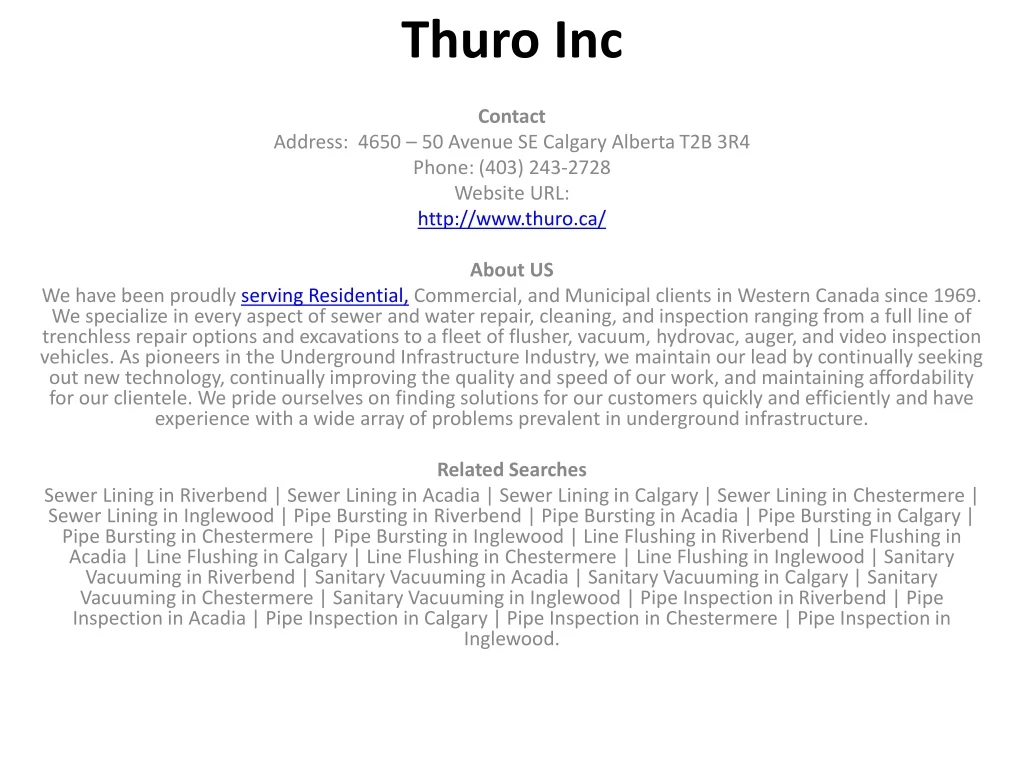 thuro inc