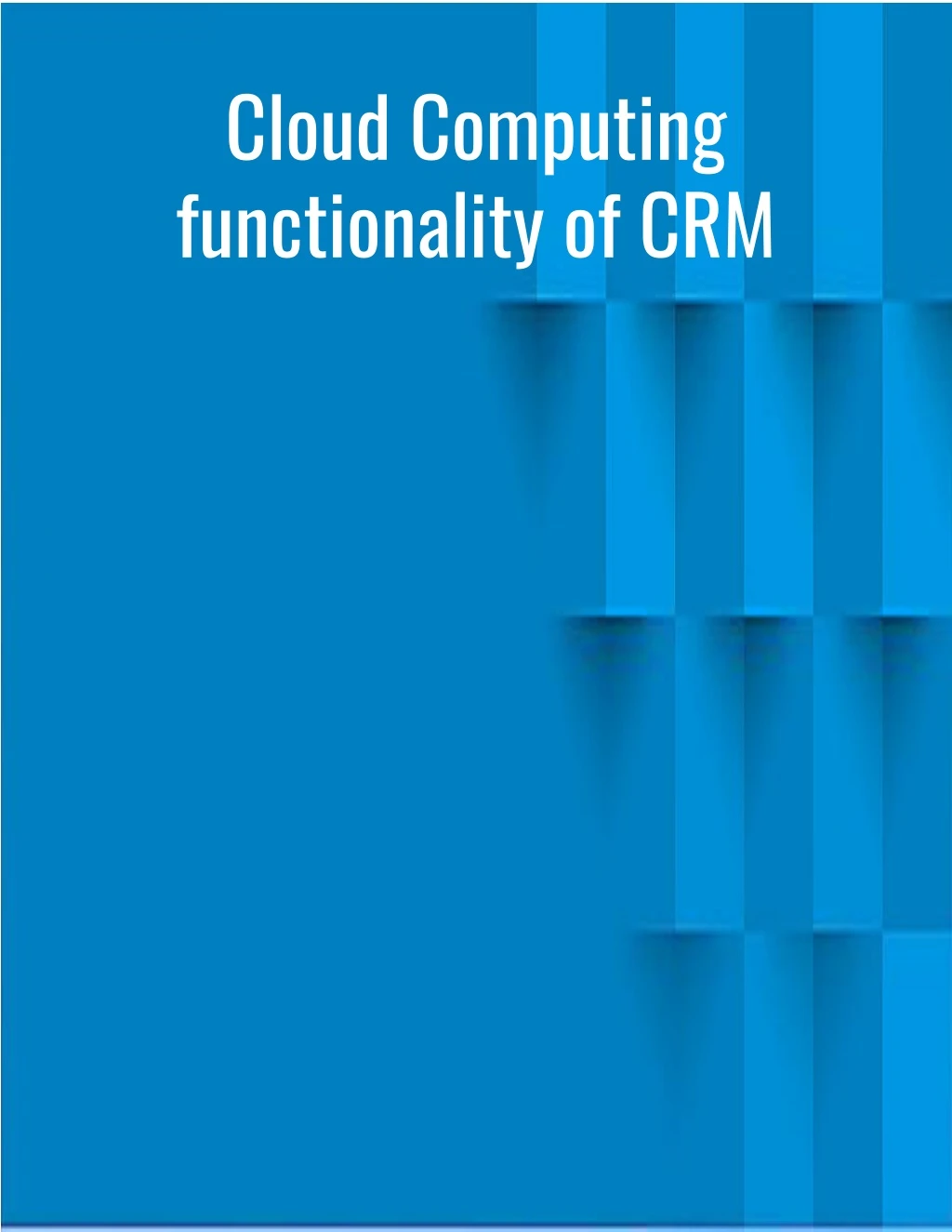 cloud computing functionality of crm