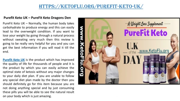 Purefit Keto UK | Purefit Keto Dragons Den