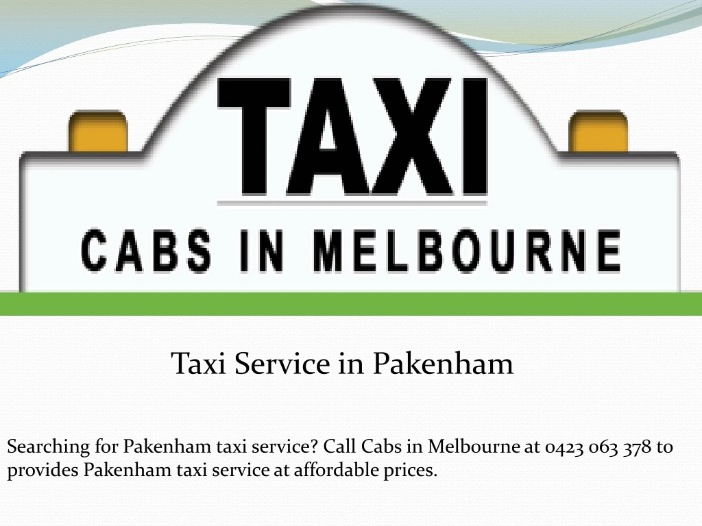 taxi service in pakenham