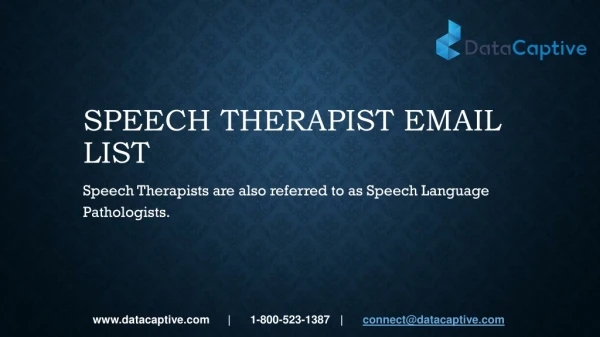 Where to get Speech Therapist Email List that can generate leads to your b2b business?