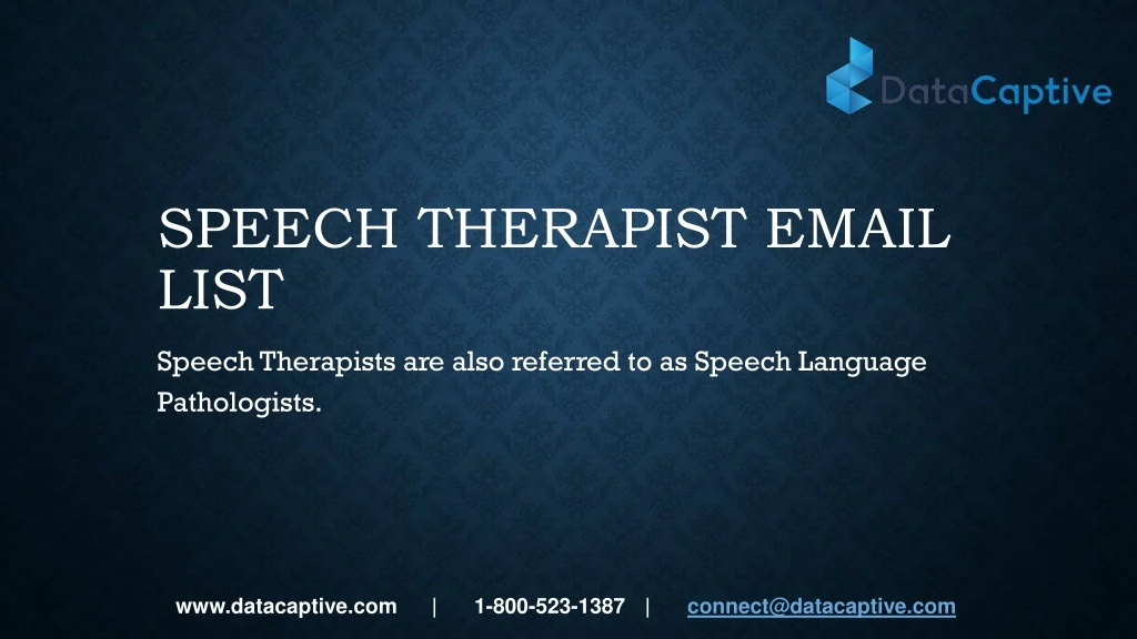 speech therapist email list