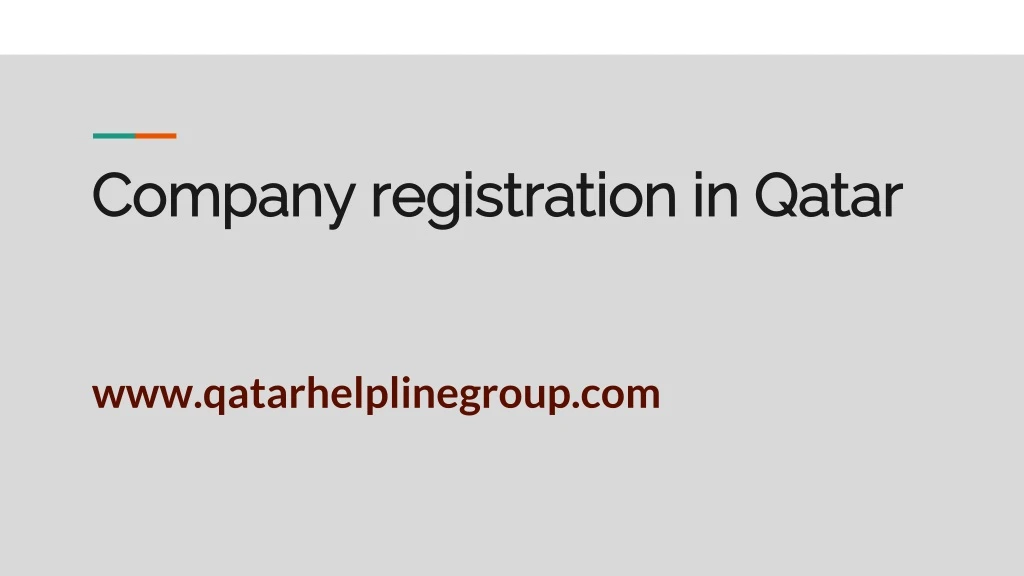 company registration in qatar company