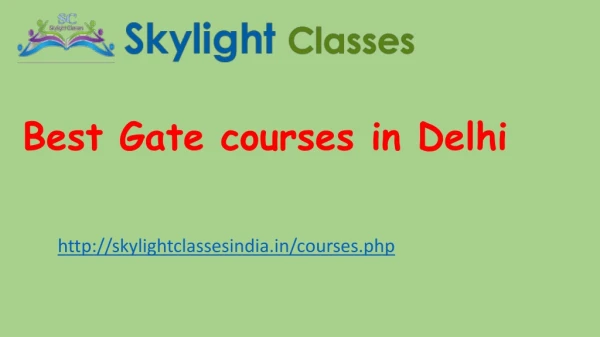 Best Gate courses in Delhi