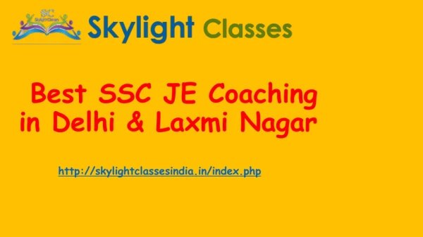 Best SSC JE coaching in Delhi & Laxmi nagar