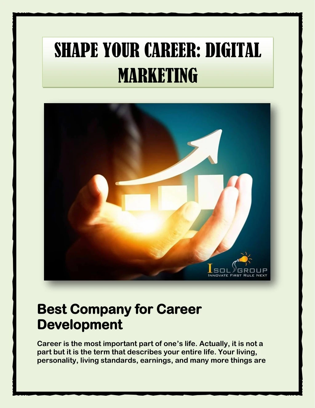 shape your career digital marketing