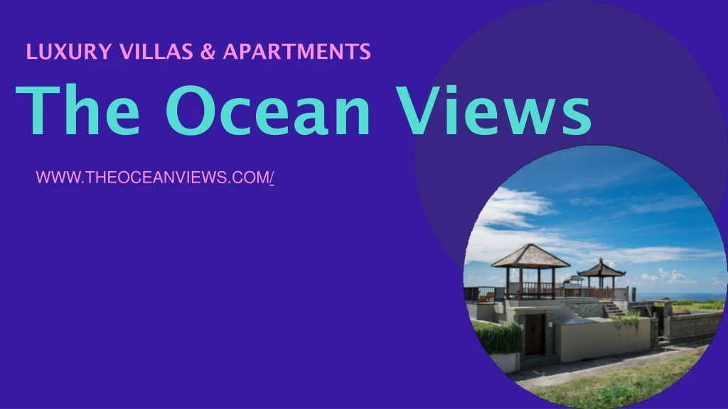 luxury villas apartments the ocean views