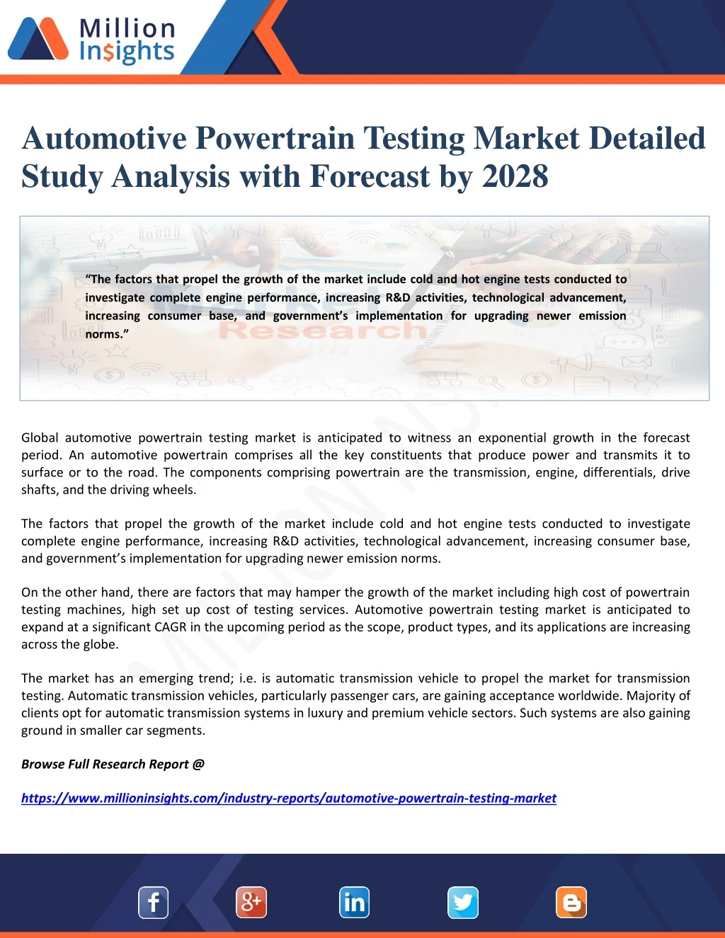 automotive powertrain testing market detailed