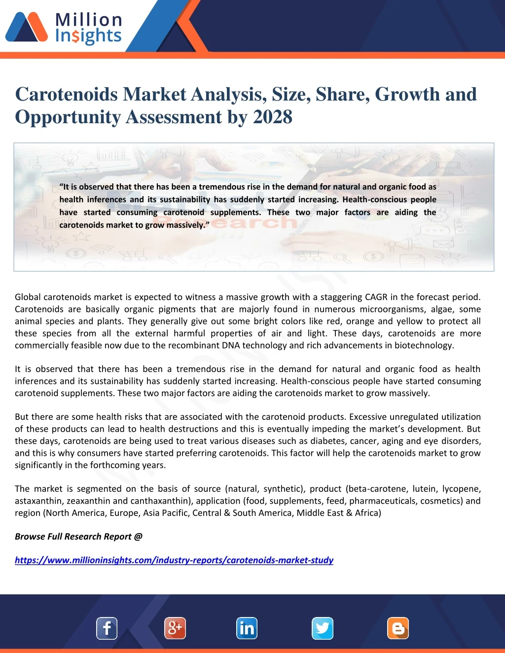 carotenoids market analysis size share growth