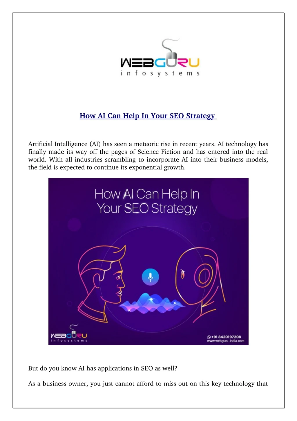 how ai can help in your seo strategy