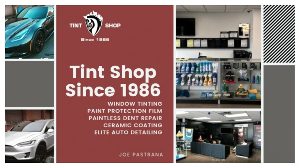 Tint Shop Since 1986 - Our Services