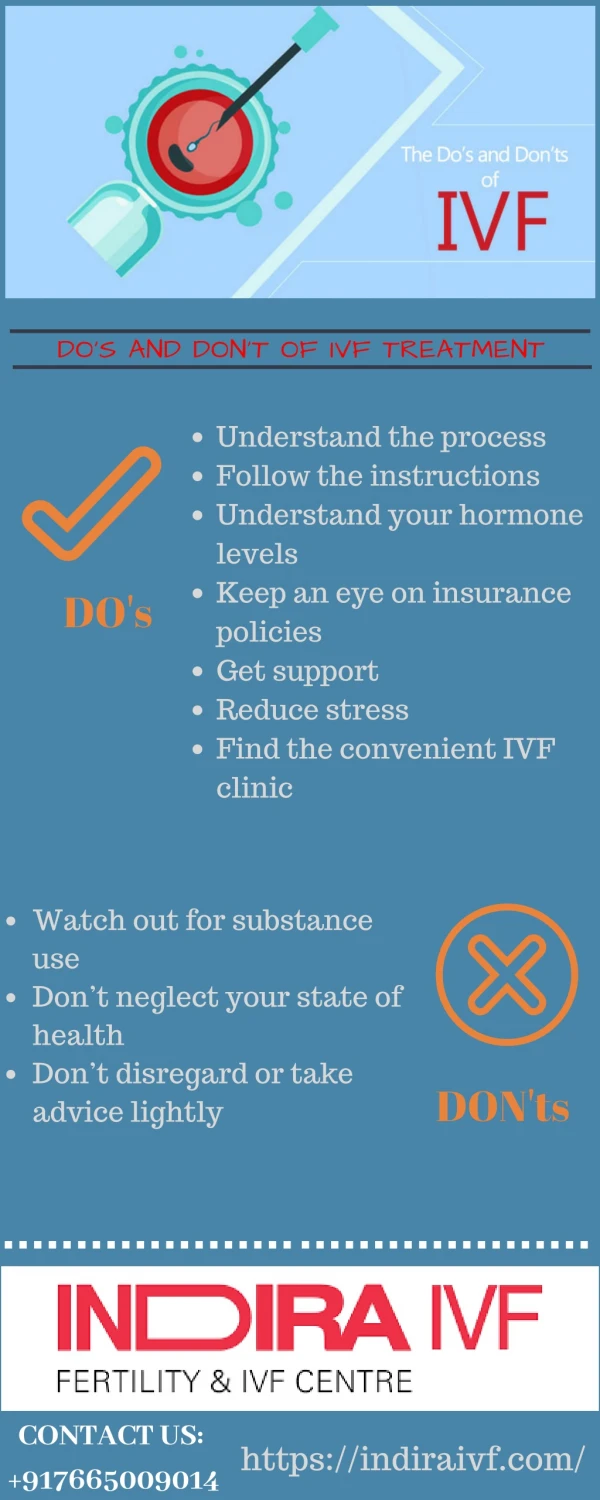 Do's and don'ts of IVF