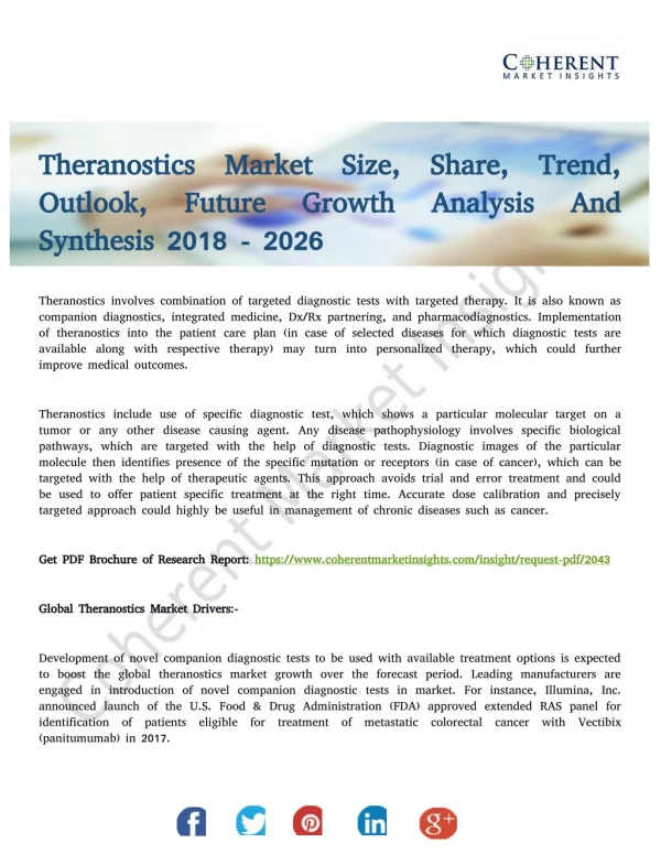 Theranostics Market 2018 | Scope of Current and Future Industry 2026