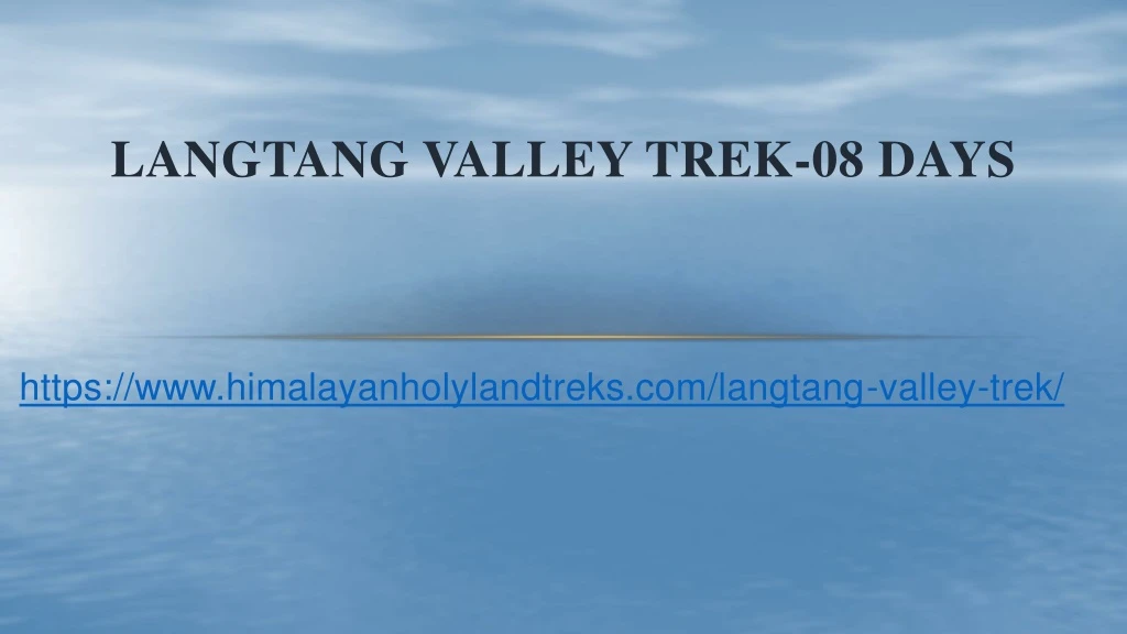 langtang valley trek 08 days