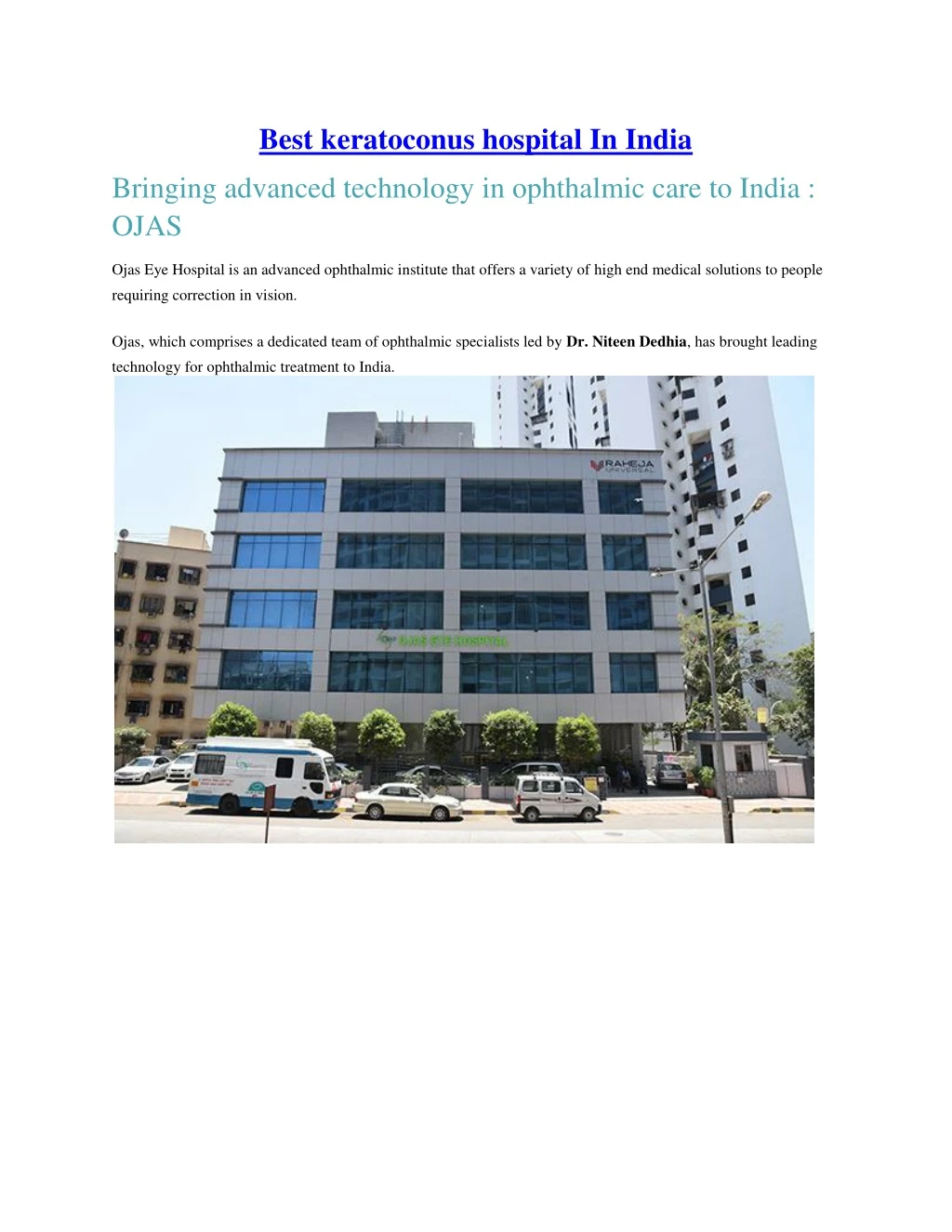 best keratoconus hospital in india
