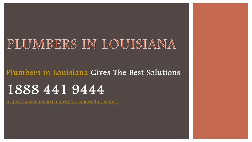 plumbers in louisiana