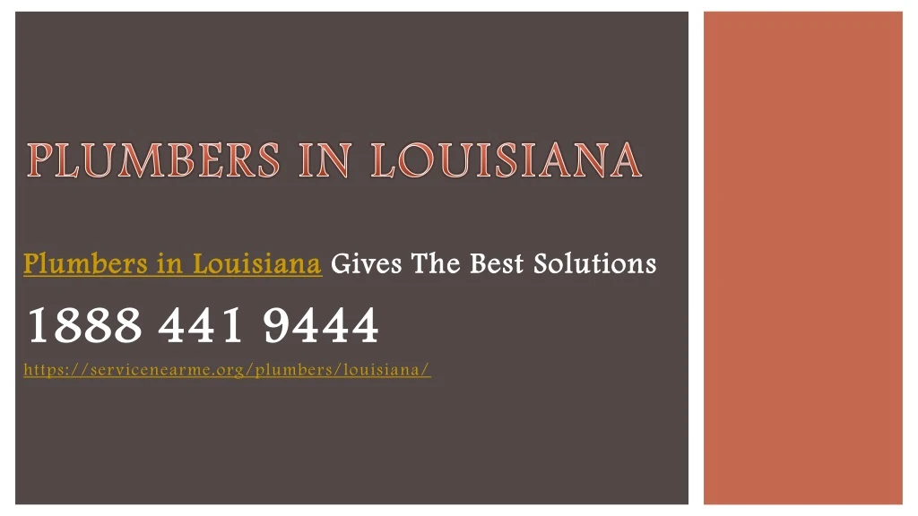 plumbers in louisiana plumbers in louisiana gives