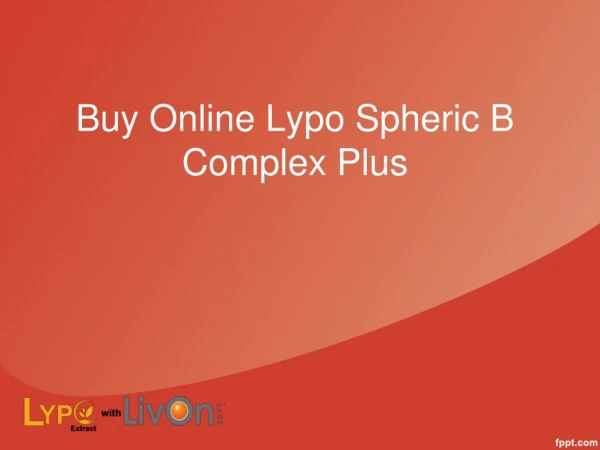 Buy Online Lypo-Spheric B Complex Plus